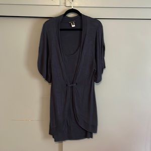 MNG soft denim colored sweater dress above the knee